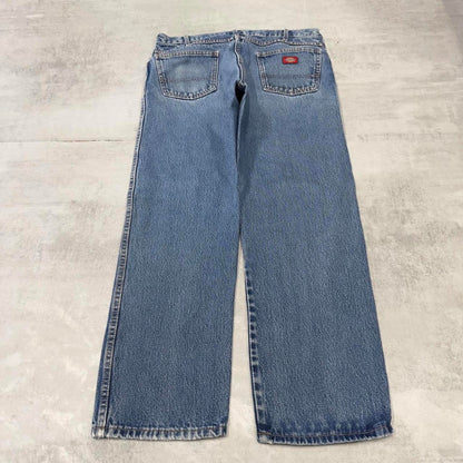 Dickies jeans W38L30 loose blue denim 90s style skater style jeans