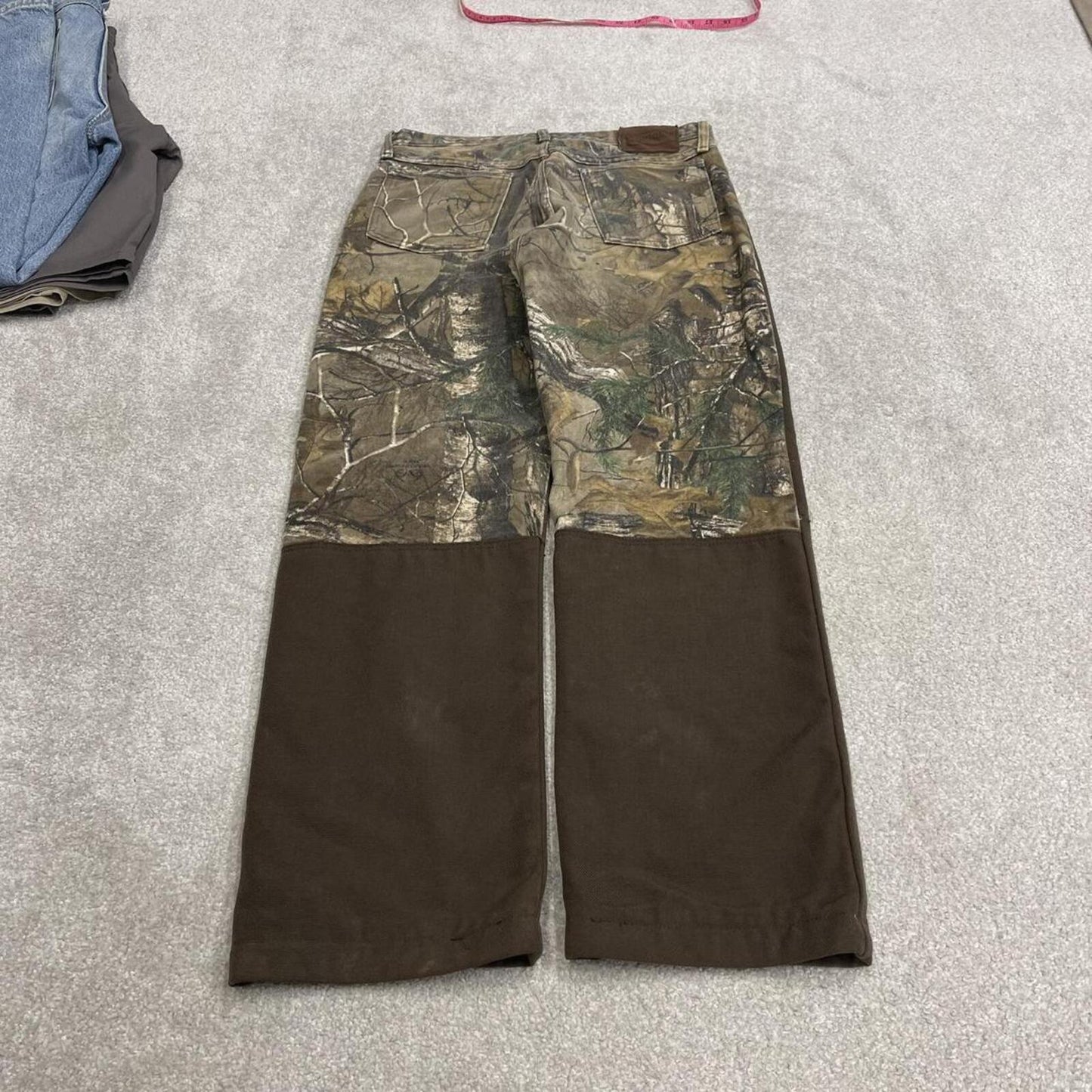 Wrangler camo jeans Realtree Pro Gear khaki Straight double knee denim camouflage pants