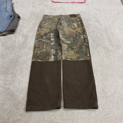 Wrangler camo jeans Realtree Pro Gear khaki Straight double knee denim camouflage pants