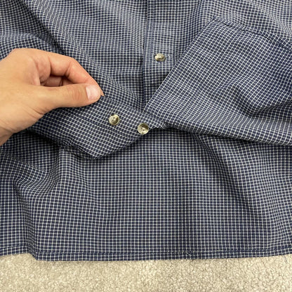 Columbia checkered short sleeve shirt boxy navy Surf style check shirt technical safari summer
