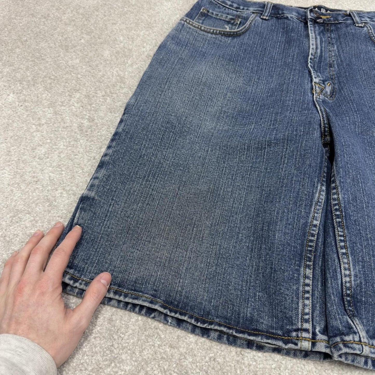 Baggy Nautica carpenter shorts W36 skater style blue Loose denim jorts