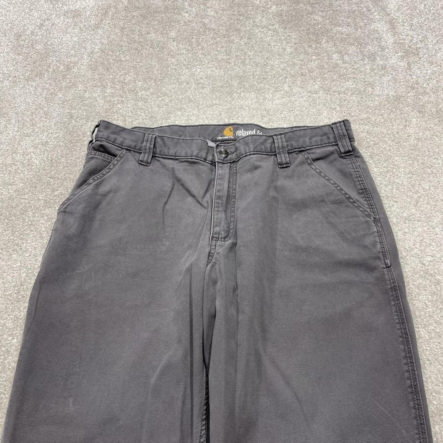 Carhartt carpenter jeans wide leg grey Loose relaxed fit skate style workwear cargo pants