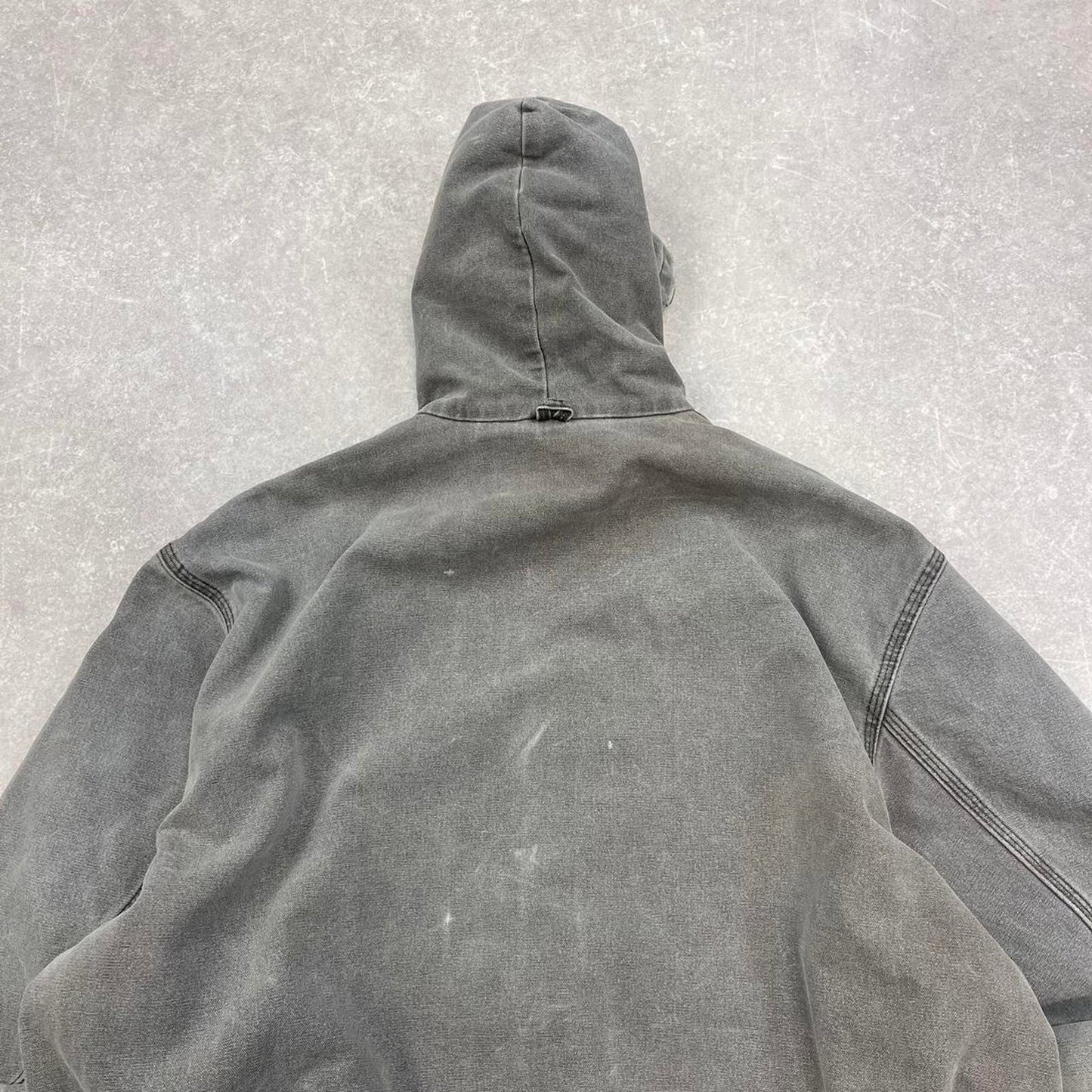 Vintage brown Carhartt hooded active jacket 2XL (fits XL) 90s style thick bomber