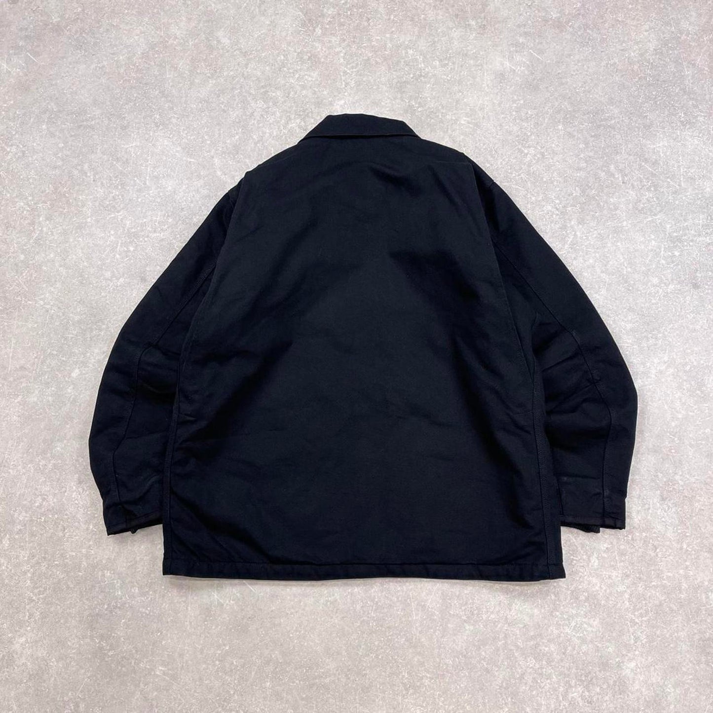 Carhartt jacket L black loose thick worker chore coat sherpa lined