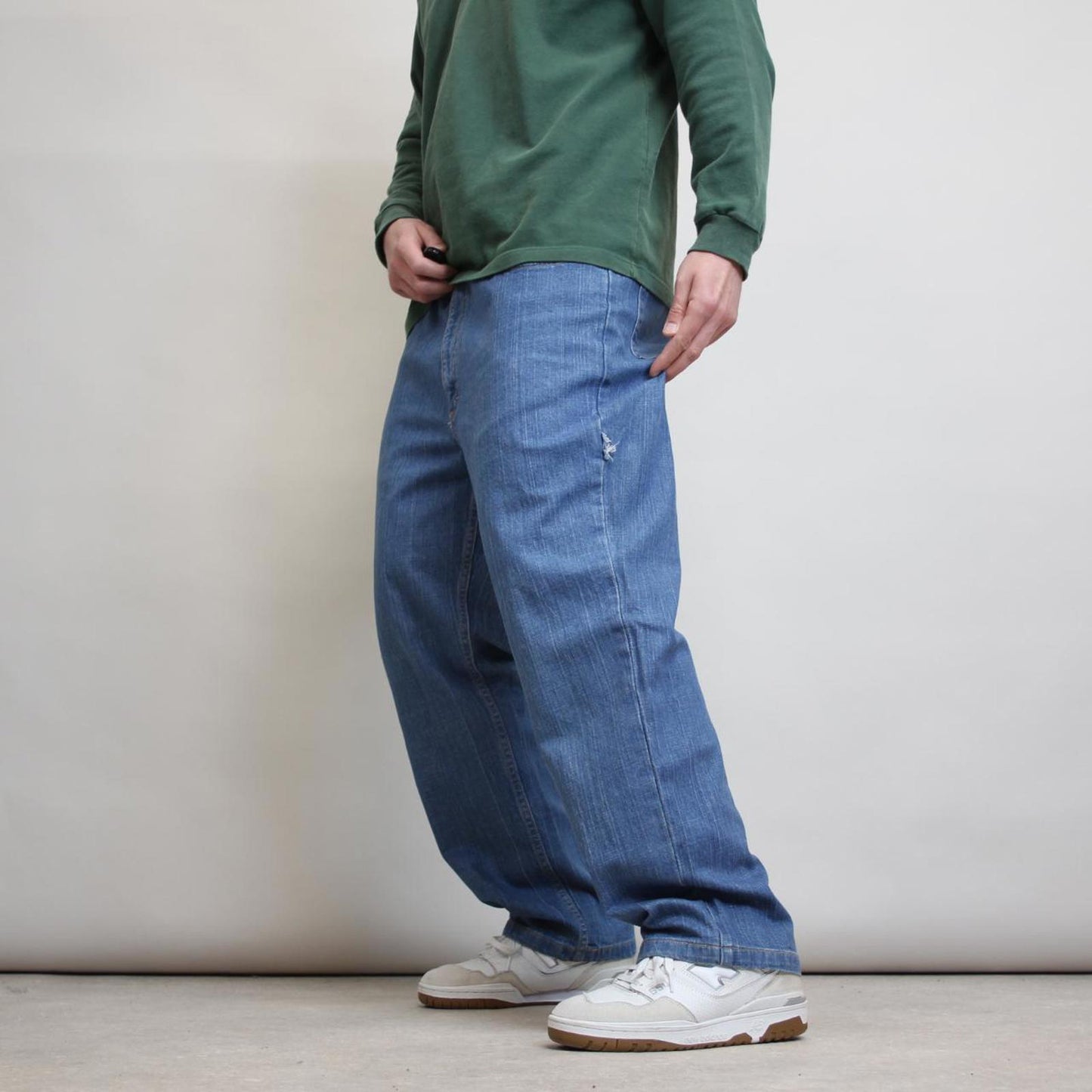 Denim carpenter skate jeans W38L28 loose Blue Wolf y2k style cargo pants