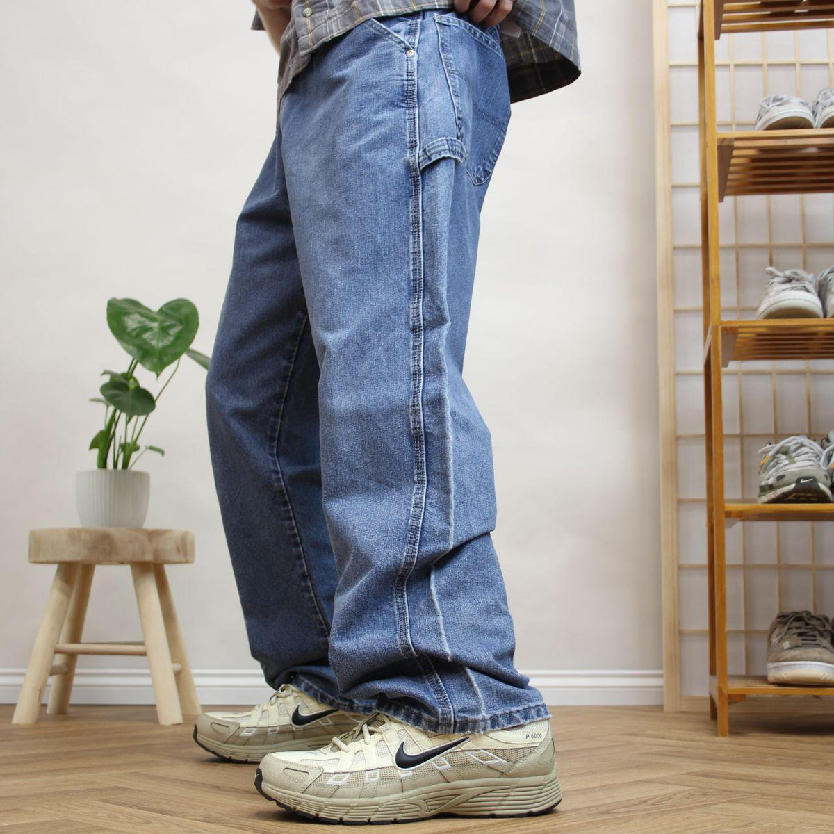 Vintage Wrangler carpenter jeans y2k Loose fir denim utility workwear skate trousers
