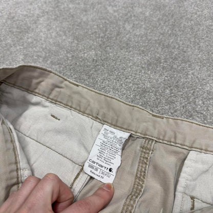 Y2K vintage carhartt carpenter pants beige Relaxed fit canvasy skate style workwear cargo pants