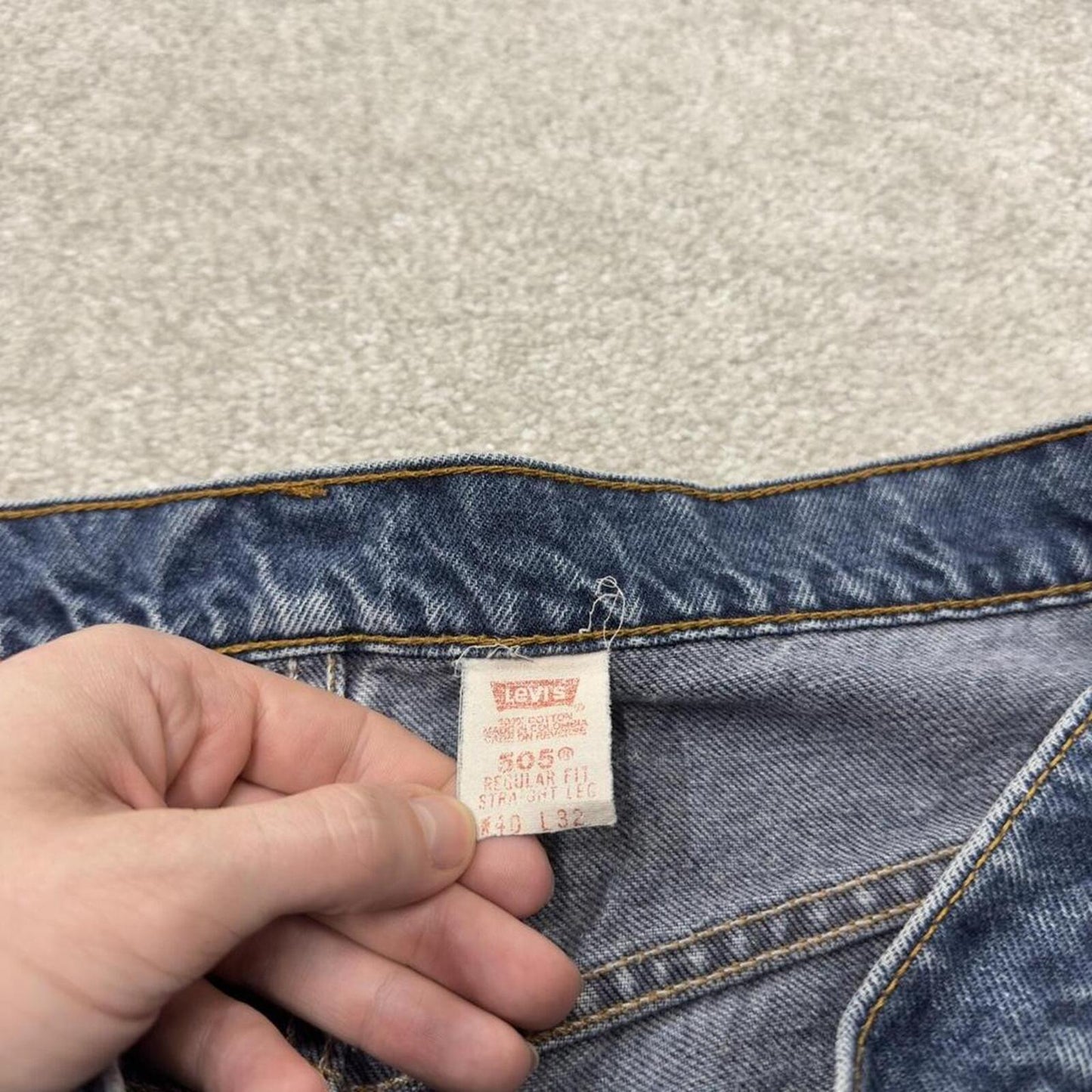 Levi’s 505 y2k straight leg jeans blue Regular fit denim pants red tab logo
