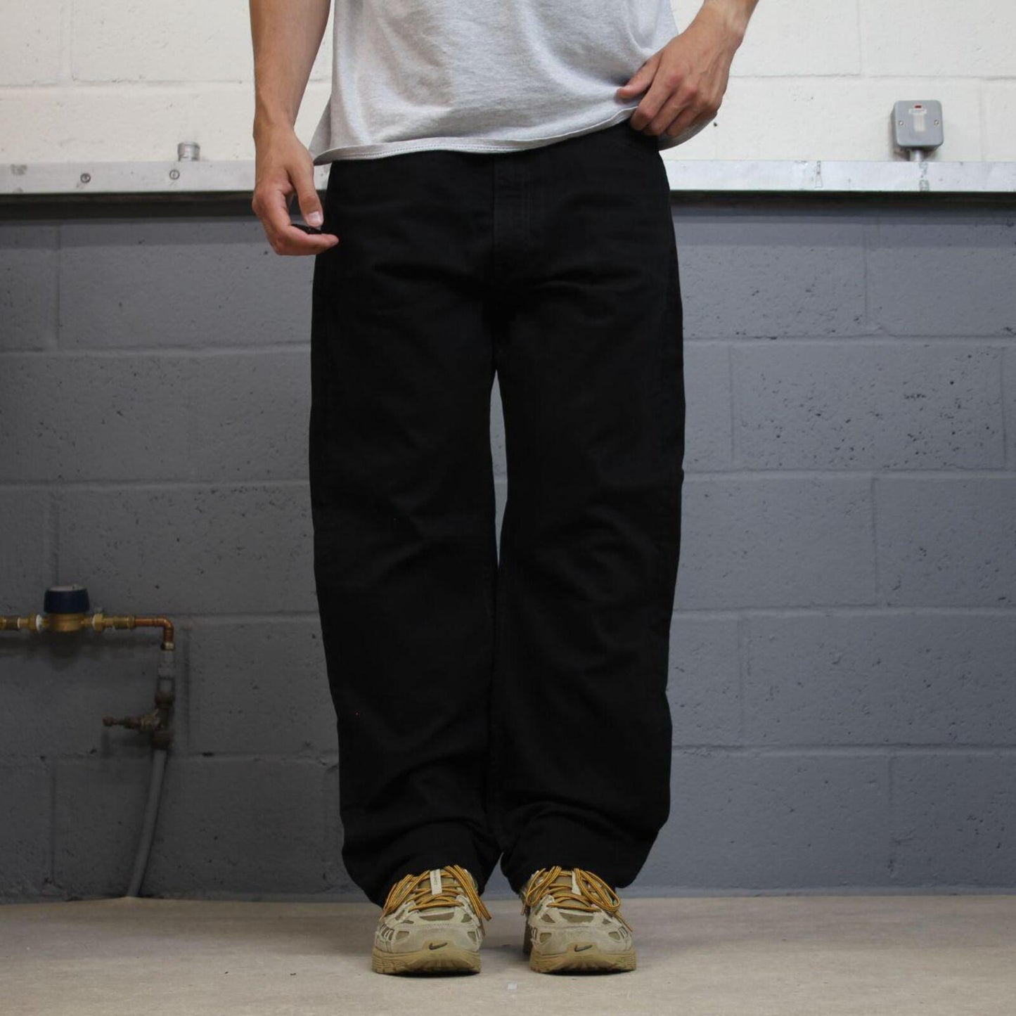 Levi’s 505 y2k straight jeans black Straight leg pants red tab logo