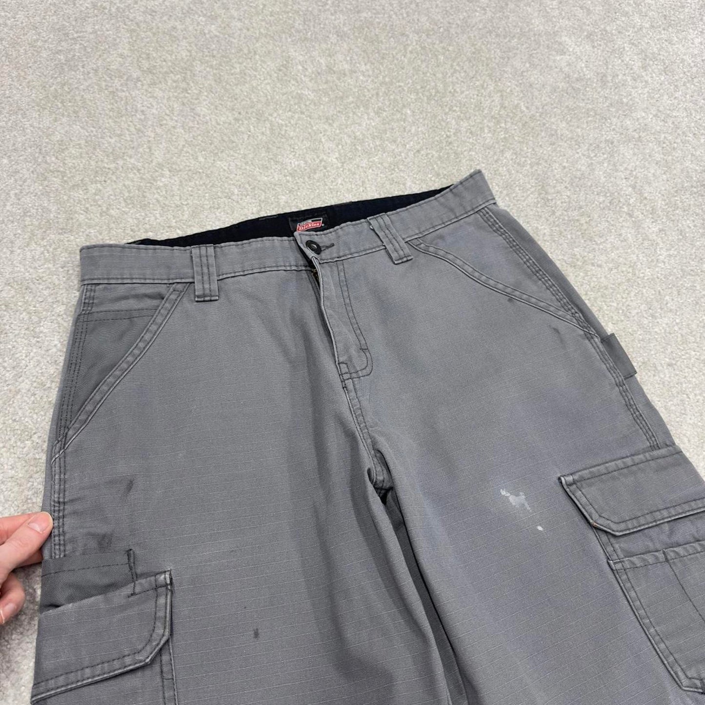 Y2k Dickies carpenter shorts skater style grey Loose leg canvasy summer festival jorts