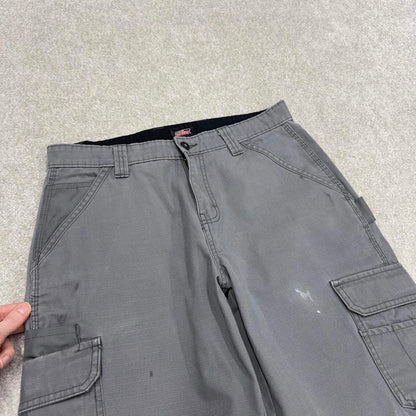 Y2k Dickies carpenter shorts skater style grey Loose leg canvasy summer festival jorts