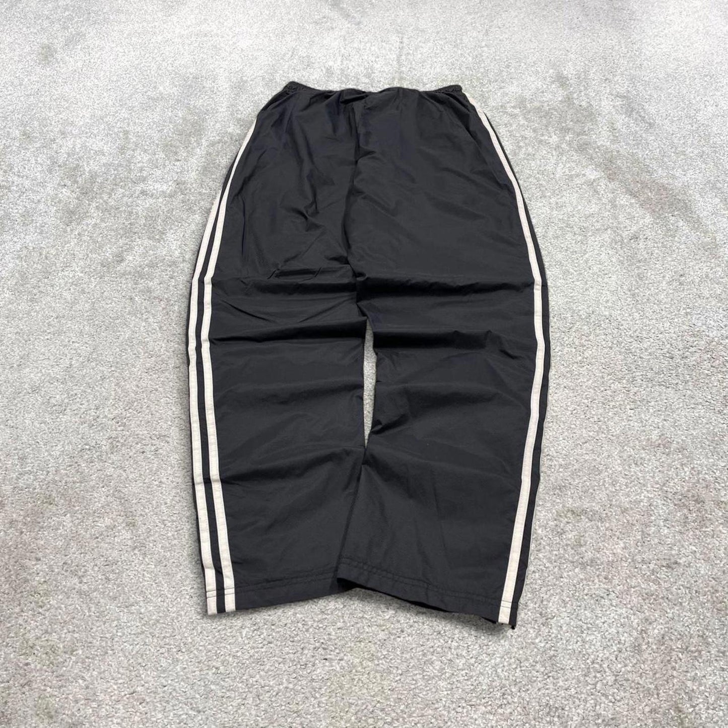 Vintage Y2K Adidas tracksuit bottoms black Side stripe design track pants