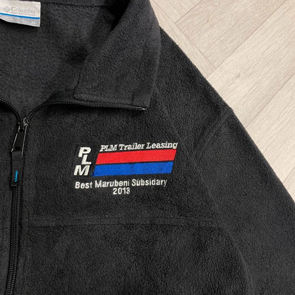 Y2K Columbia technical fleece XL men’s black full zip up autumn adjustable waist