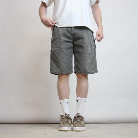 Mens Loose Dickies Carpenter Jorts W34 Green canvas denim cargo summer skate shorts