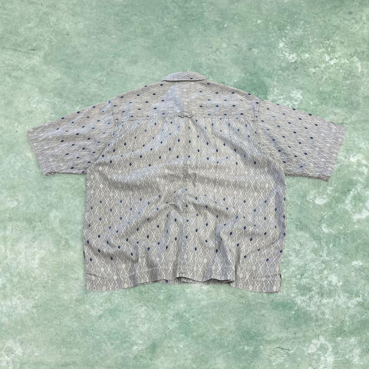 North Face boxy pattern short sleeve shirt grey TNF Festival style surf check shirt