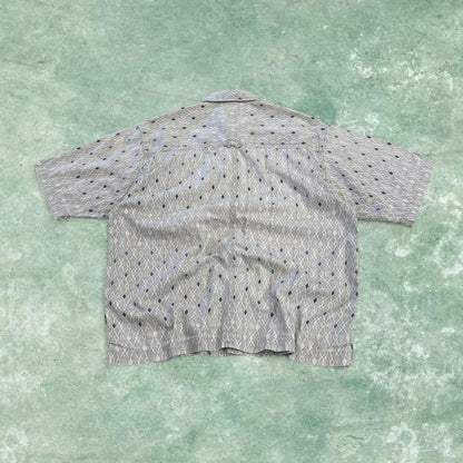 North Face boxy pattern short sleeve shirt grey TNF Festival style surf check shirt