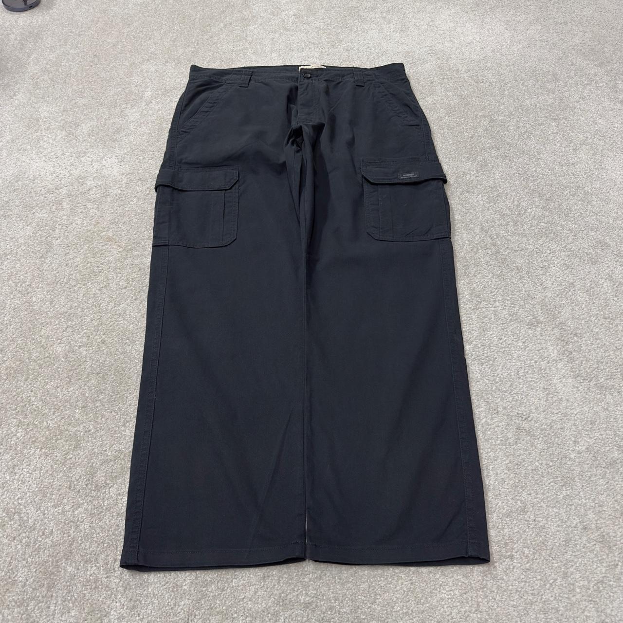 Wrangler cargo pants relaxed y2k black W36L30 Loose straight leg skater work pants