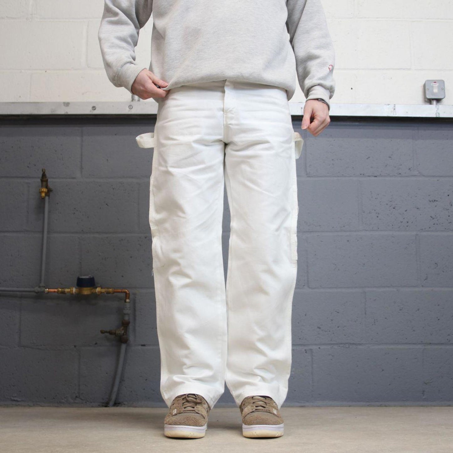 Dickies y2k carpenter pants white painters cargos W32L30 skater style workwear