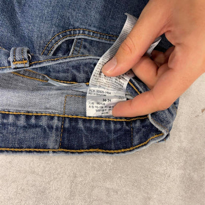 Blue Levis 505 jeans W36L34 blue loose straight leg y2k style pants red tab logo