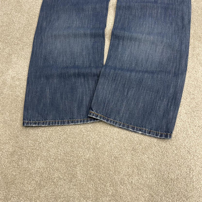 Y2K Levi’s 505 jeans W38L34 blue 100% cotton straight fit 5 pocket belt loops red tab logo