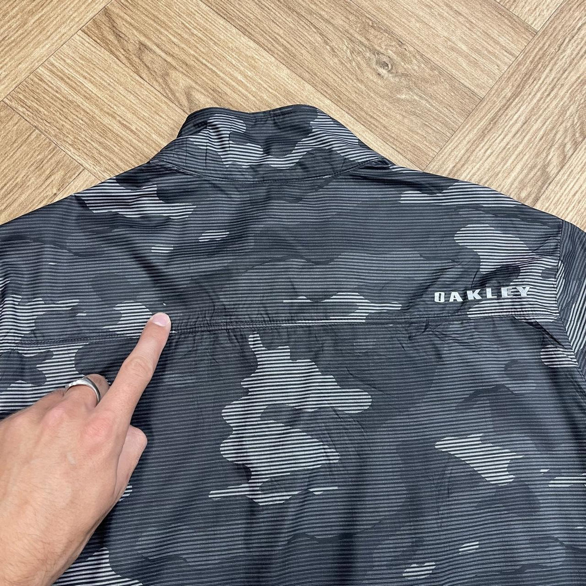 Y2K Oakley camo jacket lightweight technical Half zip thin autumn pull over coat