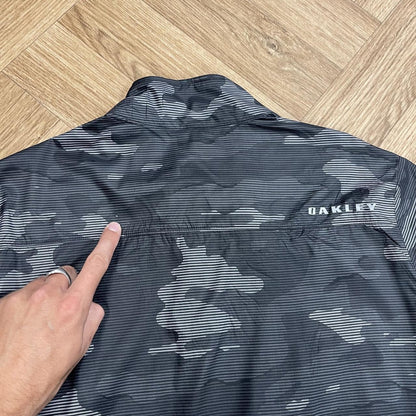 Y2K Oakley camo jacket lightweight technical Half zip thin autumn pull over coat