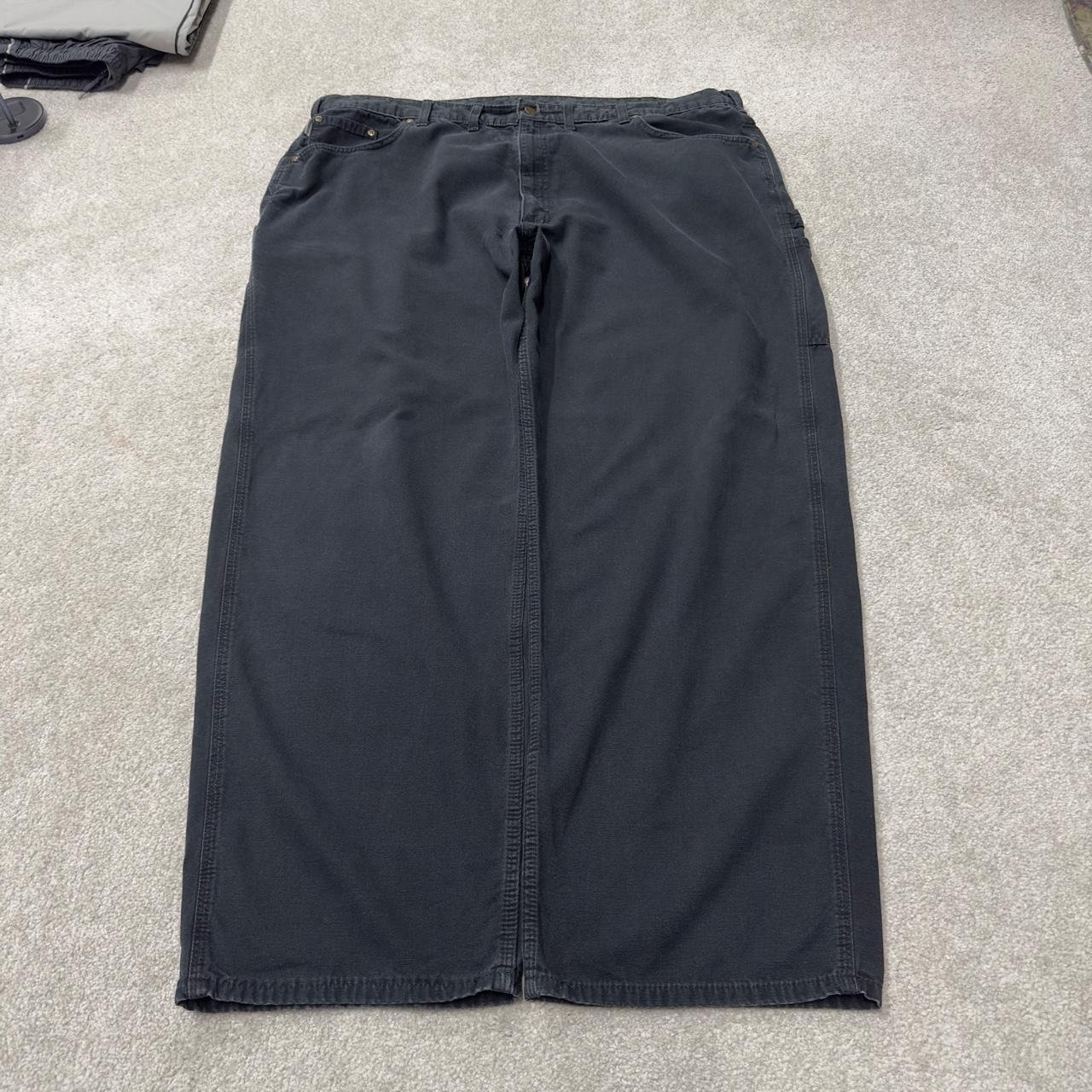 Carhartt baggy carpenter jeans wide leg black Loose canvasy skate style cargo work pants