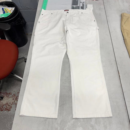 Craftsman carpenter trousers W42L32 white baggy 90s skate style painters cargo pants