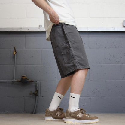 Grey Wrangler carpenter shorts W38
