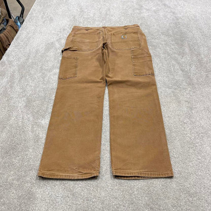 Carhartt carpenter jeans workwear W33L30 Mens tan brown relaxed y2k style cargos trousers