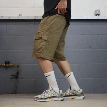 Wrangler cargo shorts relaxed khaki Loose skater style summer festival shorts