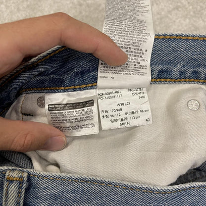 Y2K Levi’s 505 jeans straight leg washed blue #Straight fit 5 pocket pants belt loops red tab logo