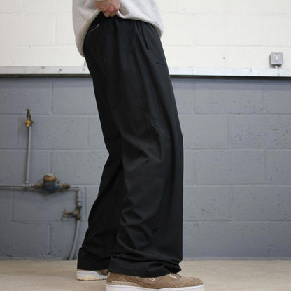 Black Reebok trackies XL Loose y2k shell suit sportswear tracksuit bottoms