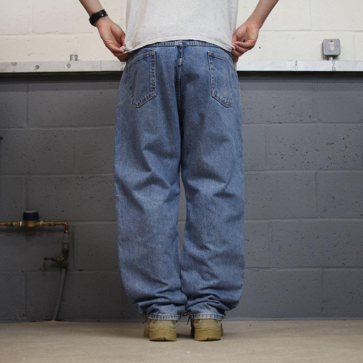 Vintage Wrangler jeans denim pants blue Loose straight leg 5 pocket 100% cotton denim jeans