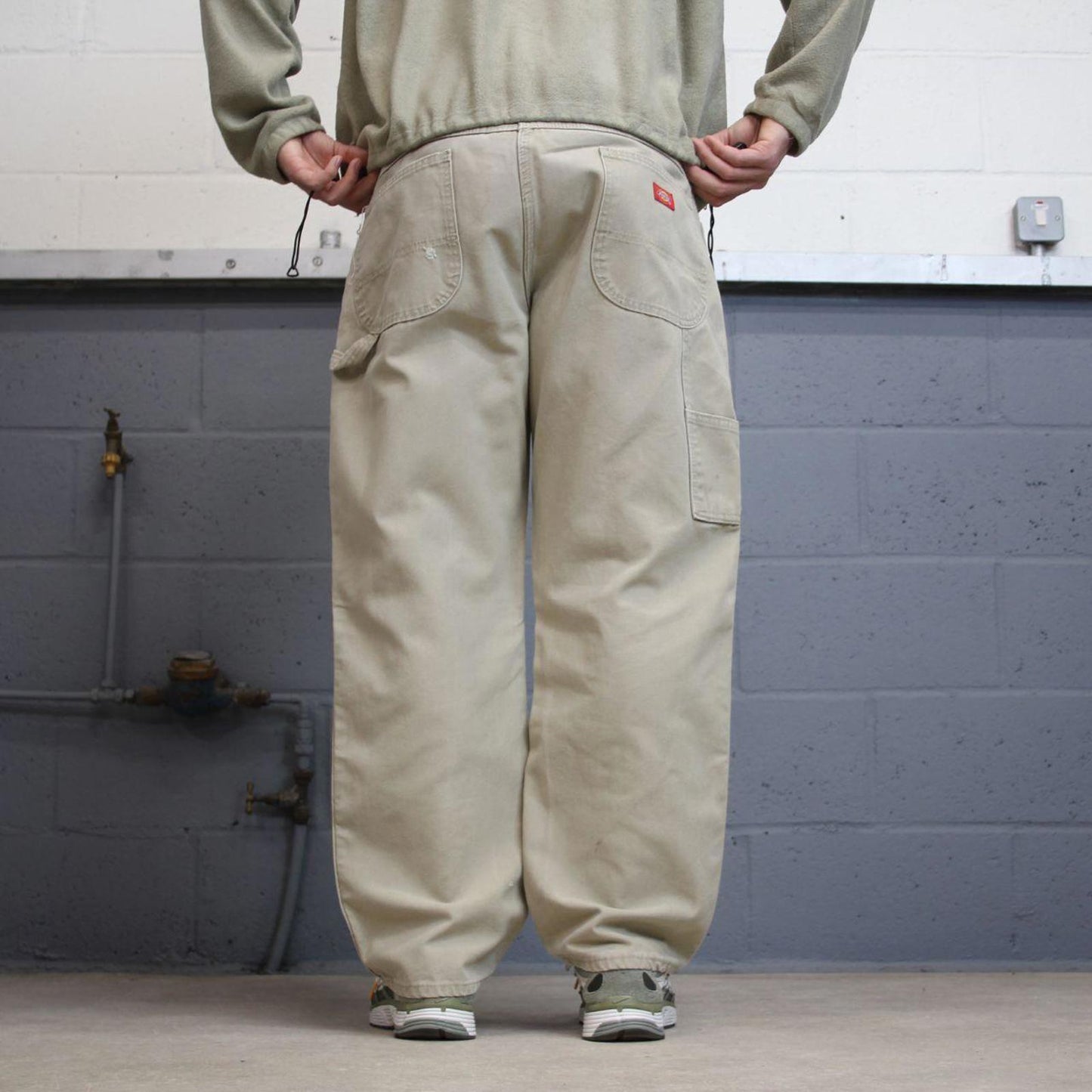 Dickies carpenter jeans W38L30 beige loose canvas 90s skate style cargo pants