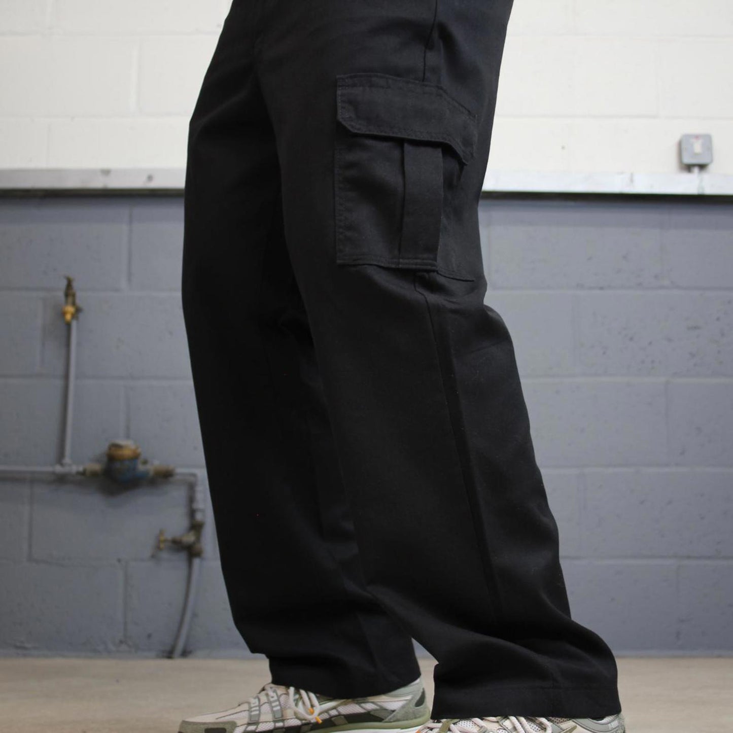 Dickies cargo Pants W38L30 Black twill style chino cargo trousers skater style