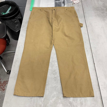 Baggy Wrangler carpenter trousers W42L30 sand brown 90s workwear skate style cargo pants
