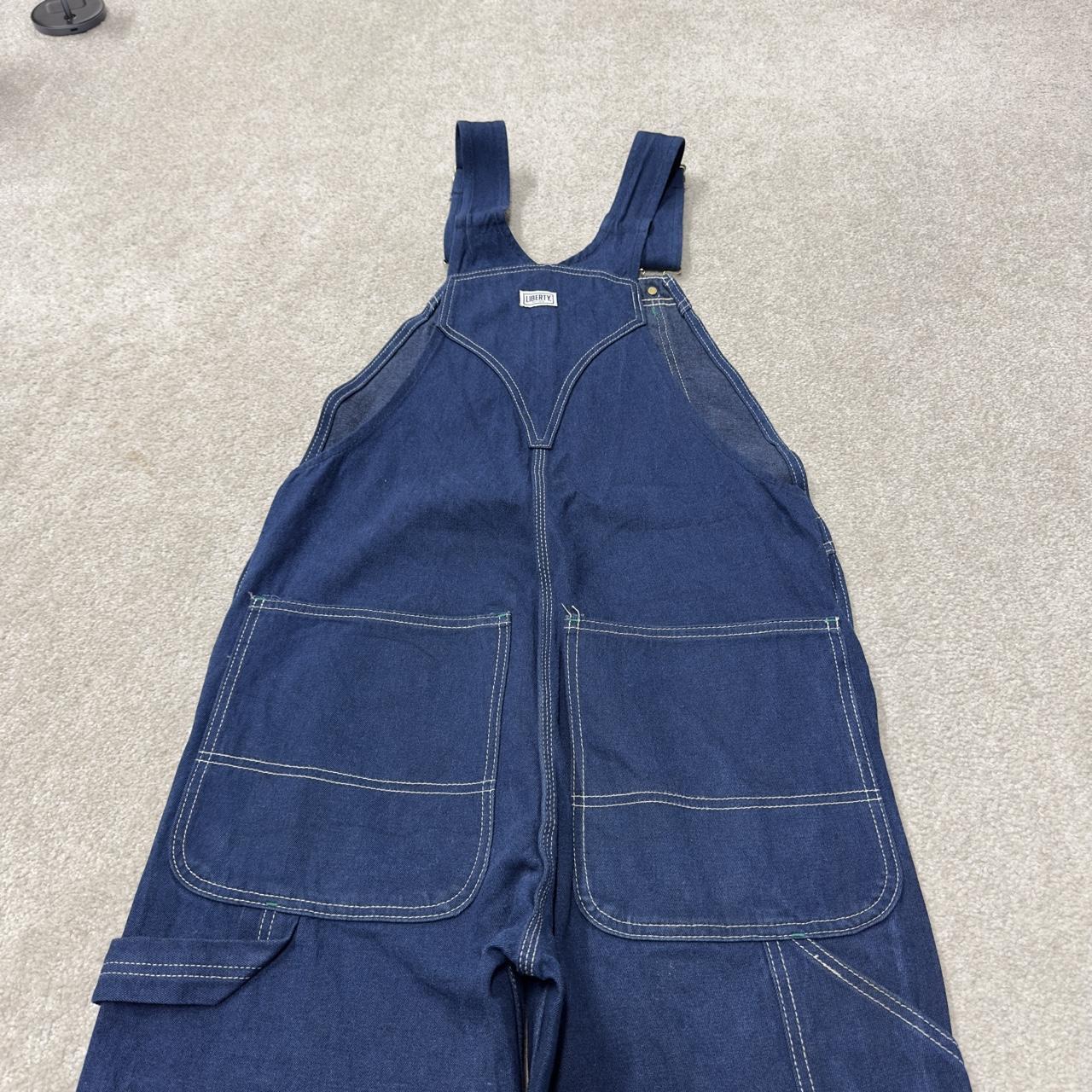 Vintage liberty dungarees 00s denim overalls blue
