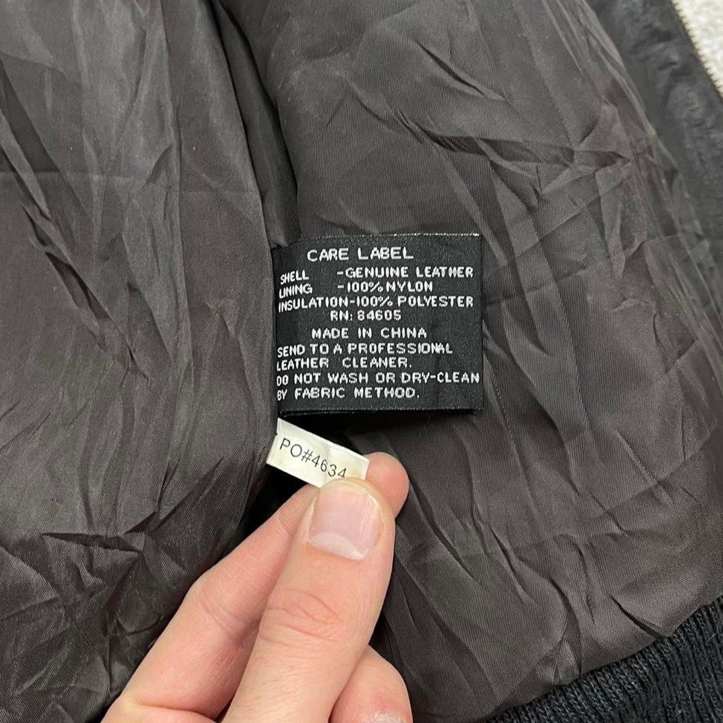 Vintage leather flight aviator bomber jacket black Burk’s Bay boxy genuine leather flight coat