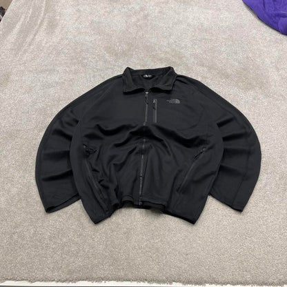 North Face technical soft shell fleece XL mens black full zip TNF Autumn Y2K style outdoors