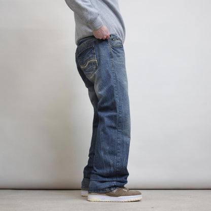 Blue Enyce jeans W36L32 Loose denim skate pants embroidered design