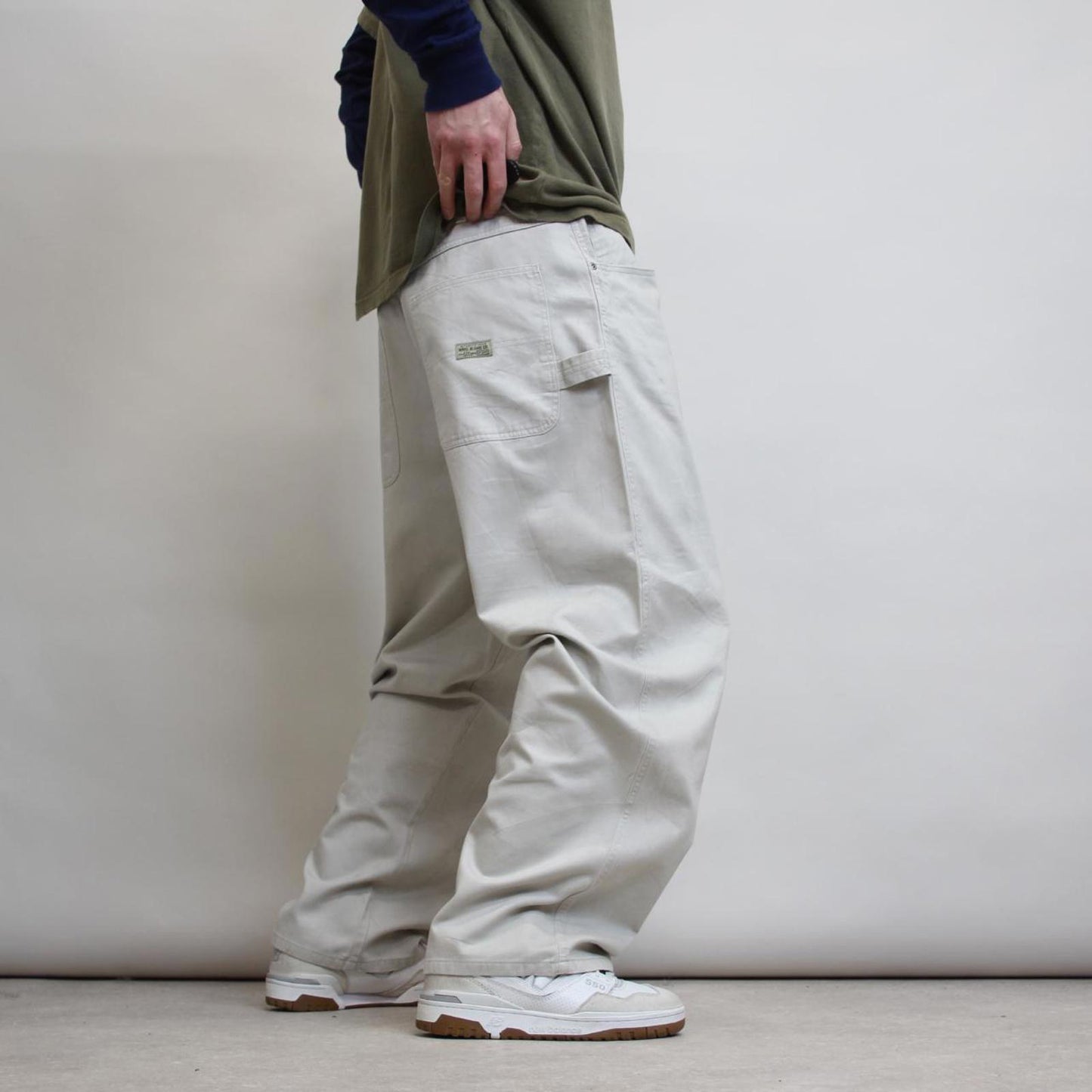 Baggy Wrangler carpenter trousers W40L29 wide leg cargo pants skate style