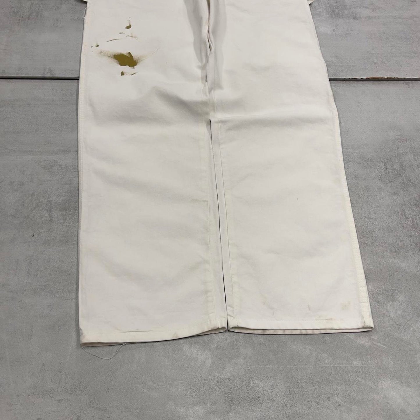 Mens Dickies carpenter pants W34 L30 white loose painter worker cargos