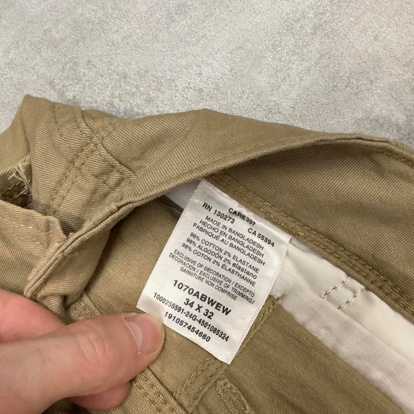 Wrangler cargo pants W34 L32 khaki loose relaxed skater cargos