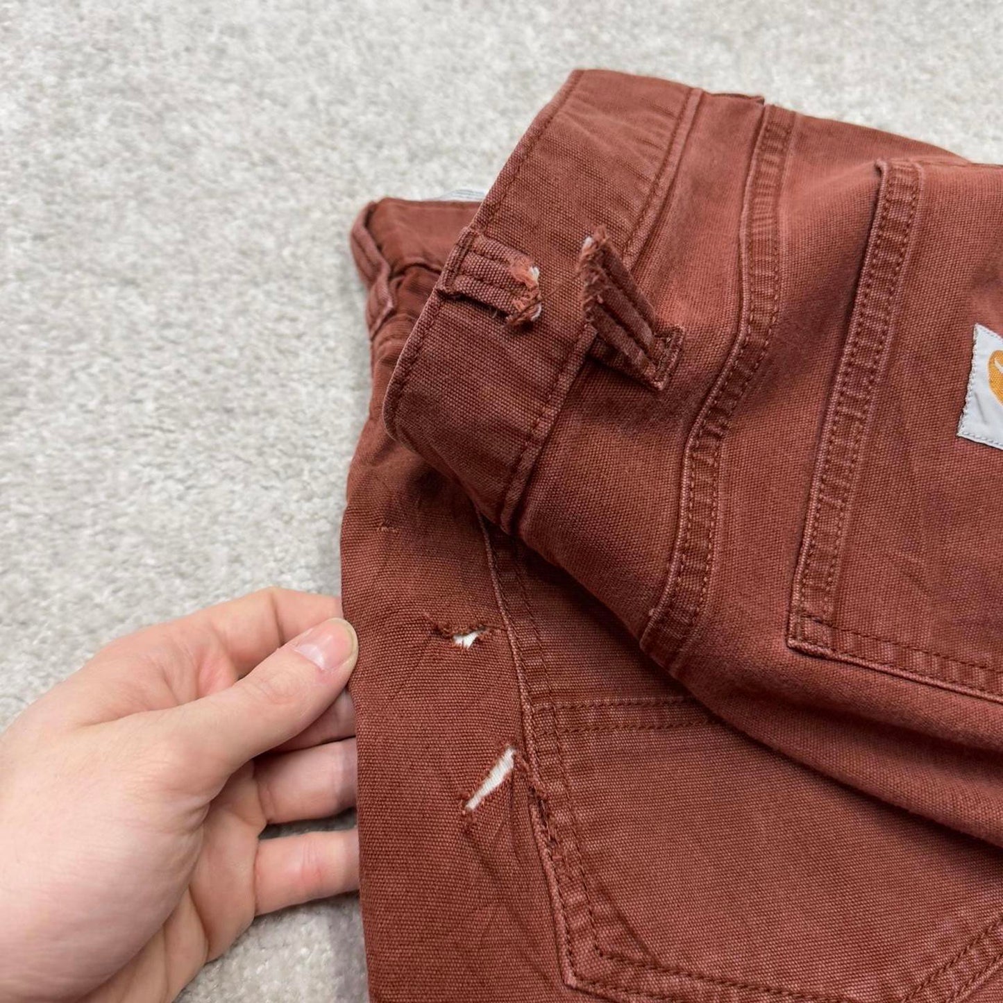 Carhartt carpenter pants loose relaxed fit brick red W44L30 skater cargos