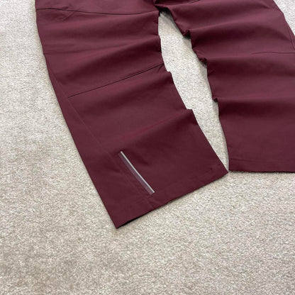 Burgundy Champion trackies XL loose y2k technical style joggers print logo track pants