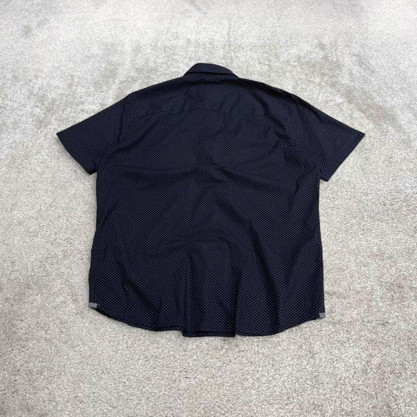 Lee pattern short sleeve shirt navy Surf style check shirt summer festival