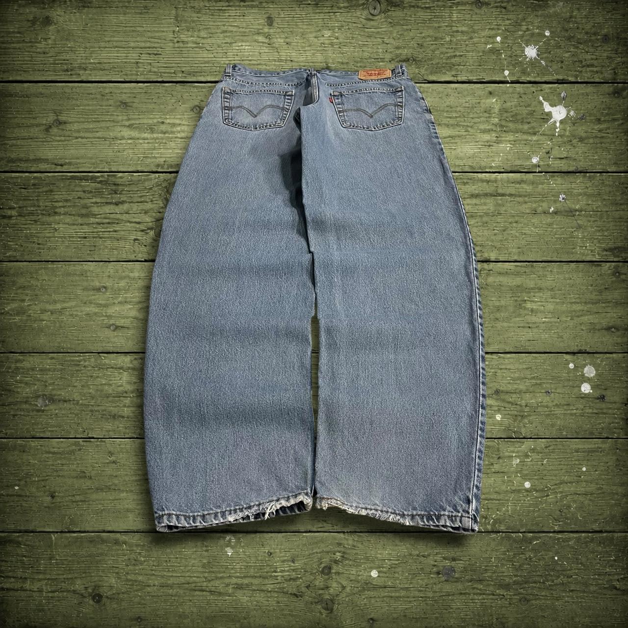 Levi's 560 baggy jeans y2k blue Wide leg comfort fit denim pants red tab logo