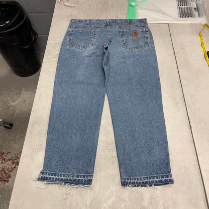 Blue Carhartt jeans W38L29 loose denim 90s style skater jeans