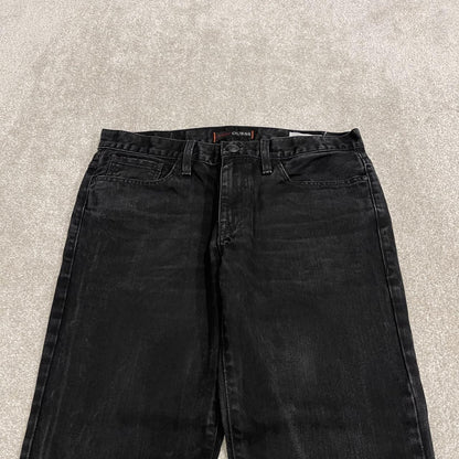 Y2K Guess jeans W32L30 black denim Ultra slim McCrae fit pants with stitch design and pockets